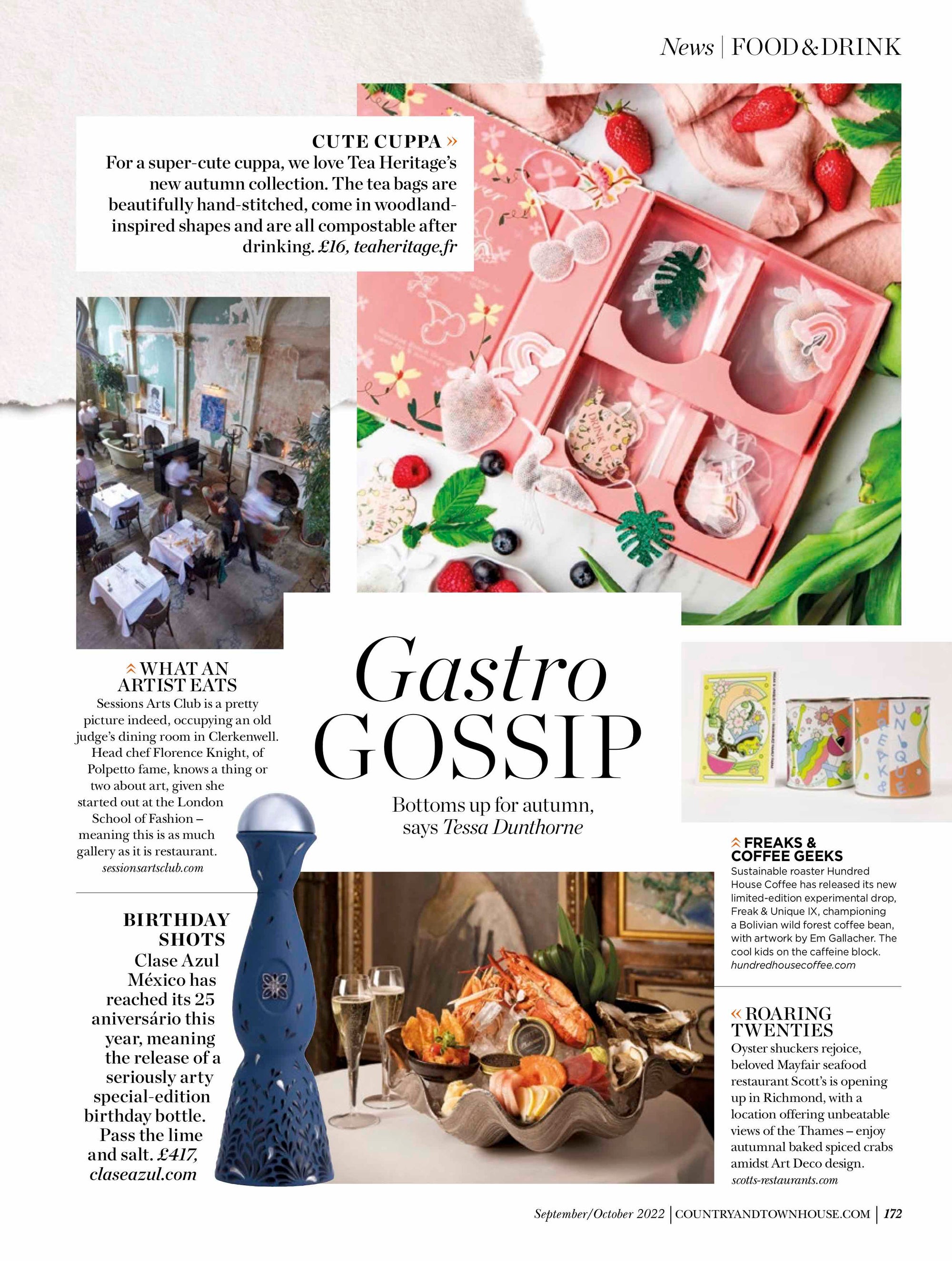 Country & Town House Magazine, Gastro Gossip, September/October 2022
