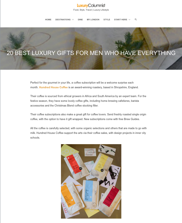 Luxury Columnist, 20 Best Luxury Gifts for Men, Online, 2019