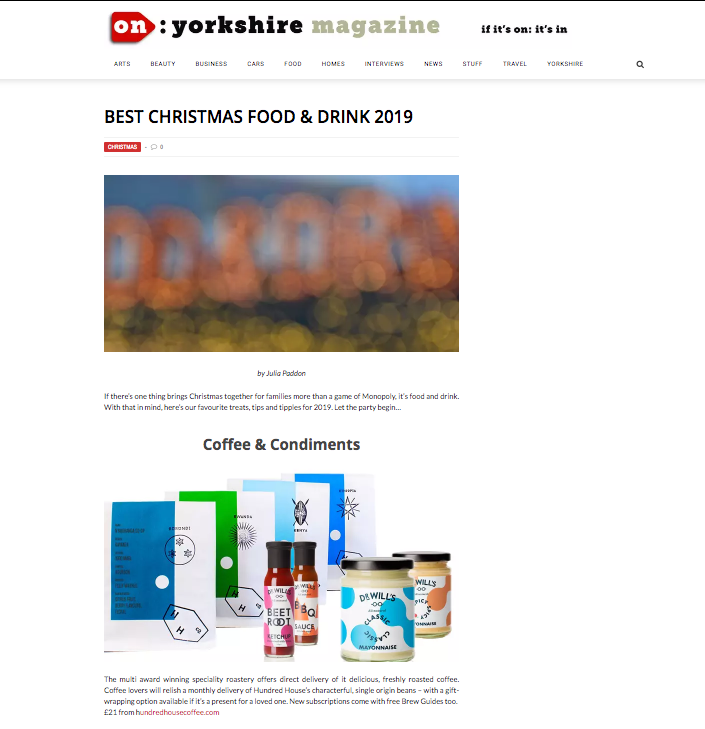 On Magazine, Best Christmas Food & Drink, Online, 2019