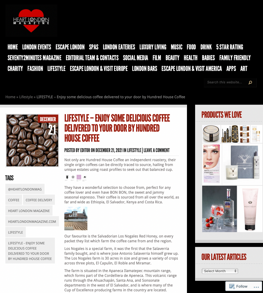 Heart London Magazine, December 2021