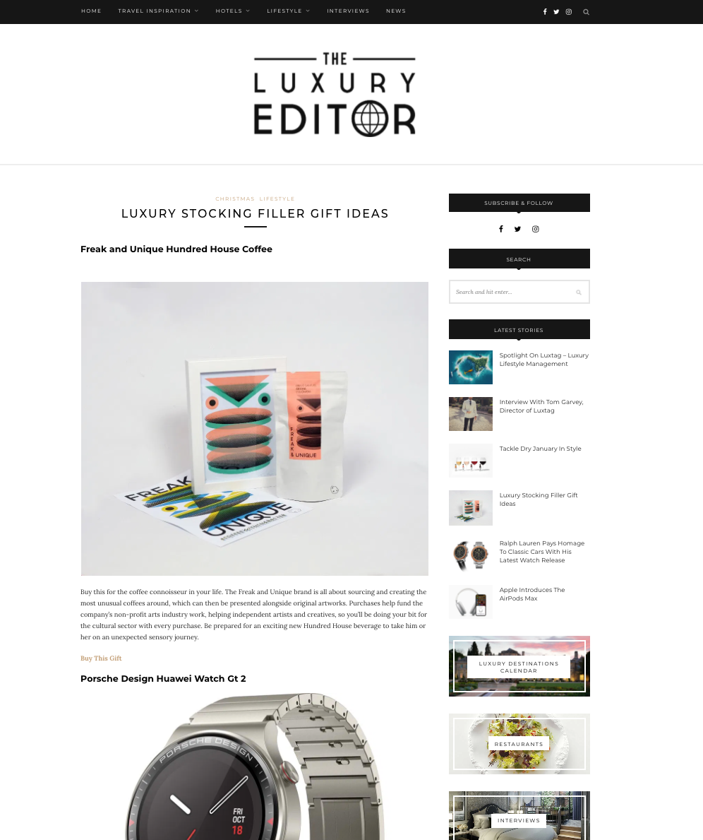 The Luxury Editor, December 2020