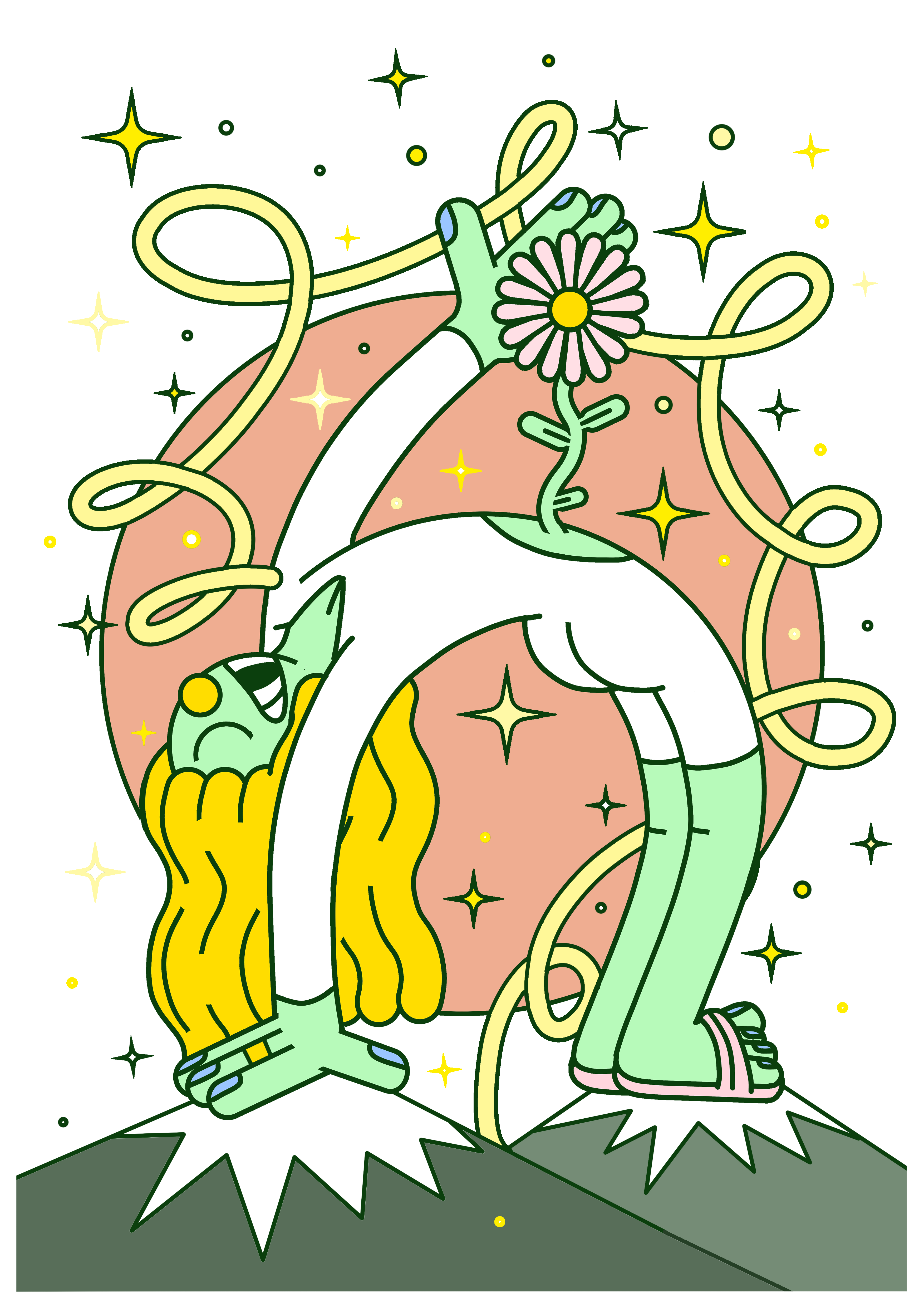 Freak & Unique X | Unframed EmGal Risograph Print